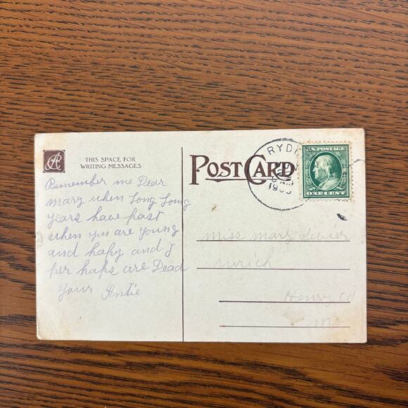 Antique Postcards Women Flowers Nature Lot of 4 Early 1900s Embossed Gilt - Picture 10 of 14